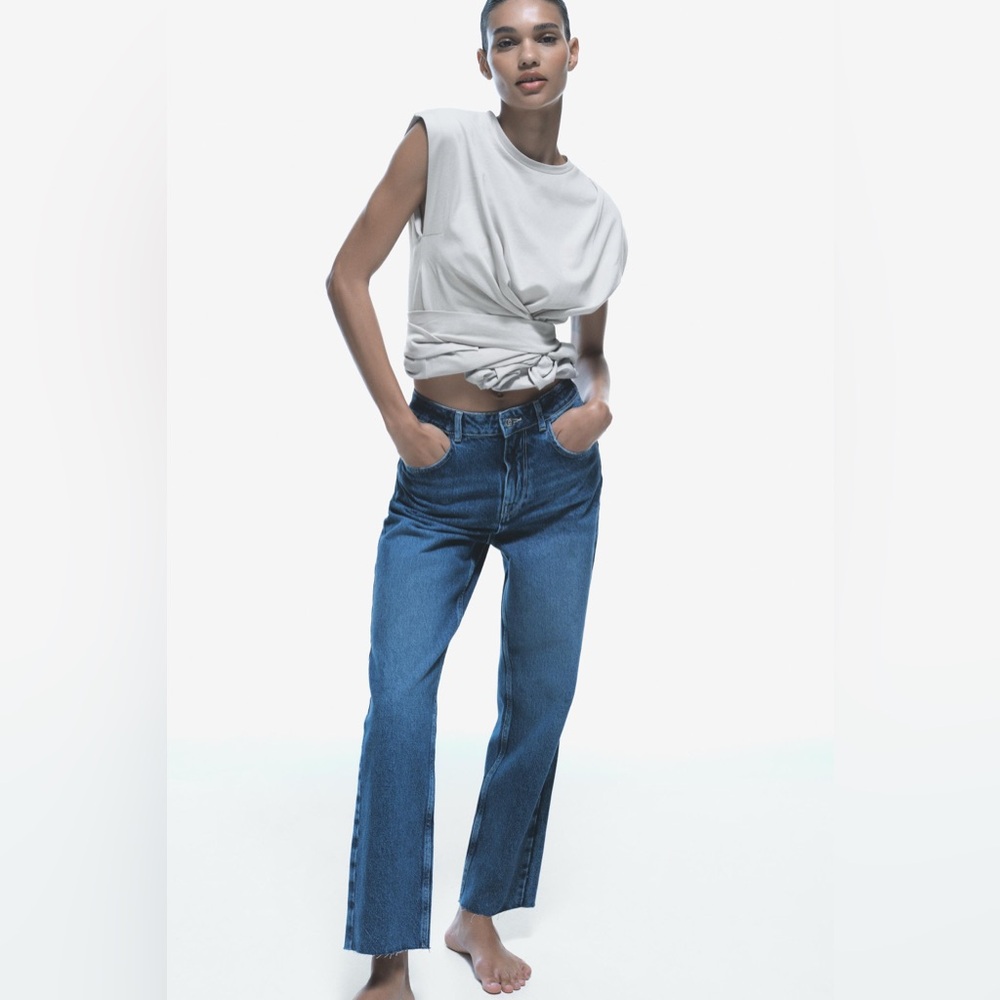 Zara Z1975 Denim Straight Cut Jeans